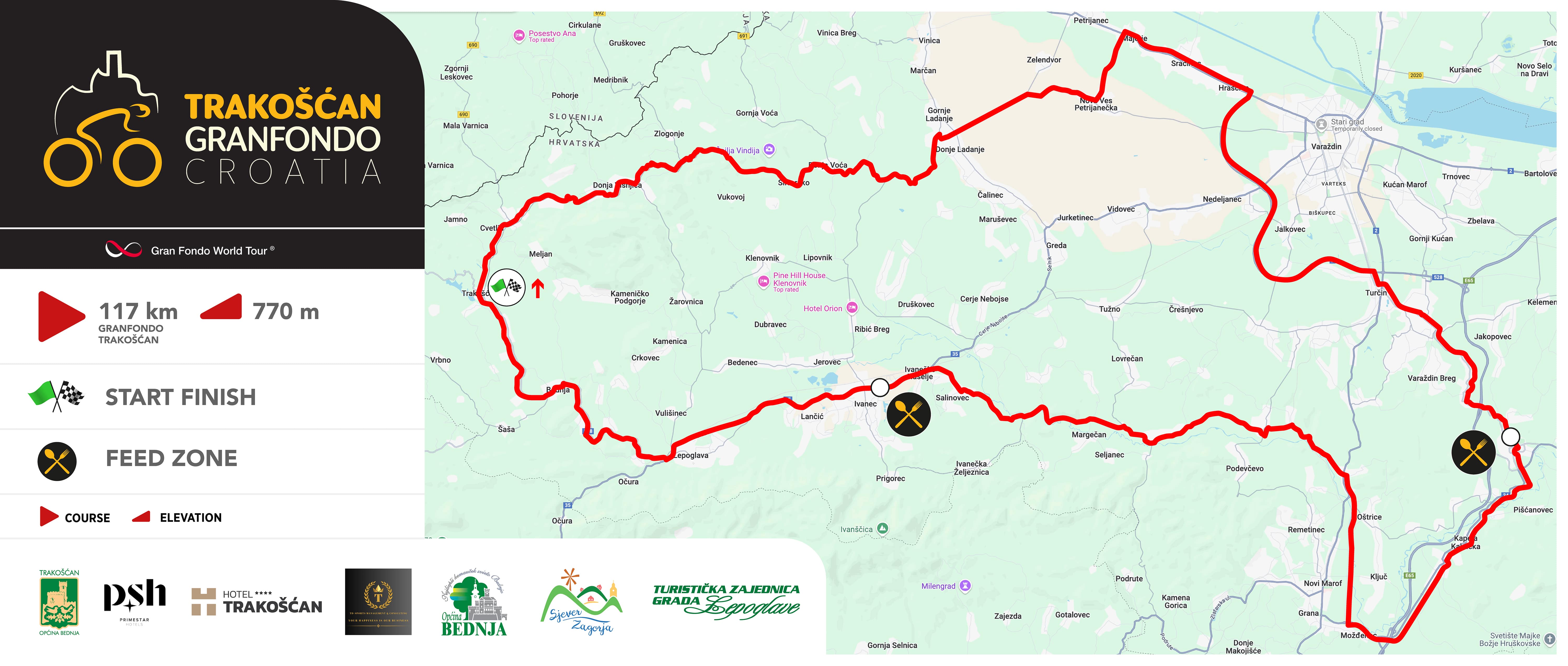Granfondo Trakošćan - Mapa staze